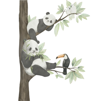 Wandtattoo kinderzimmer sanfte panda-illustration - TenStickers