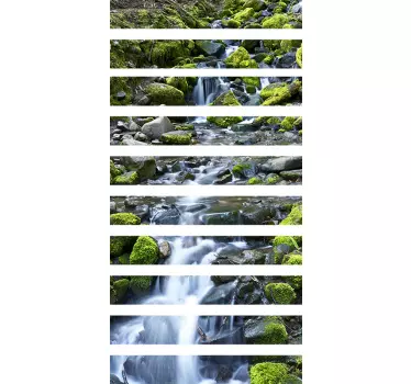 Treppenwasserfall-naturtreppenaufkleber - TenStickers