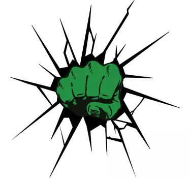 Marvel Aufkleber Hulk zerschlagen - TenStickers