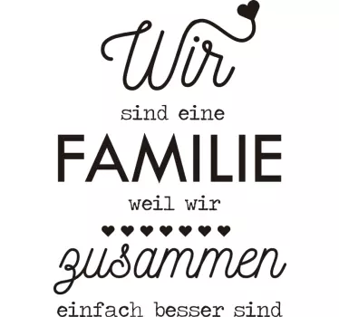 Wandtattoo Sprüche Familie - TenStickers
