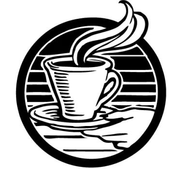 Wandtattoo Küche Kaffeetasse - TenStickers