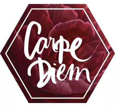 Wandtattoo Zitat carpe diem blumendesign - TenStickers