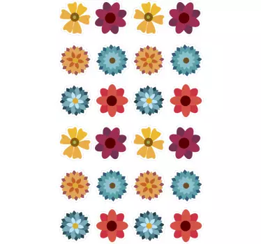 Autoaufkleber lebendiges florales element - TenStickers