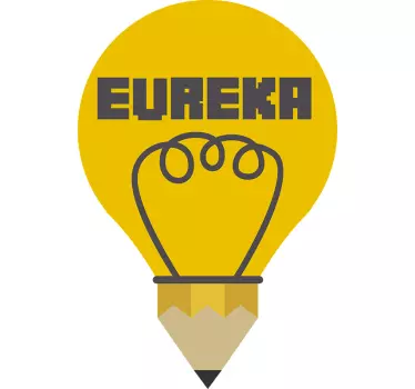 Wandtattoo Zitat eureka-ideen erleuchten den geist - TenStickers