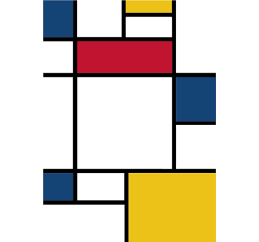 Mondrian art fenster aufkleber - TenStickers