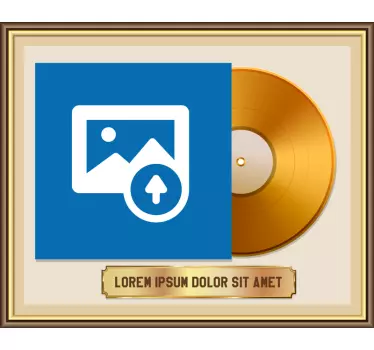 Goldene schallplatte mit namen wandtattoo - TenStickers