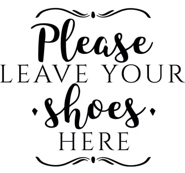 Wandtextaufkleber bitte schuhe hier lassen - TenStickers