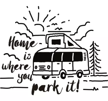 "Home is..." Wohnmobil Aufkleber - TenStickers