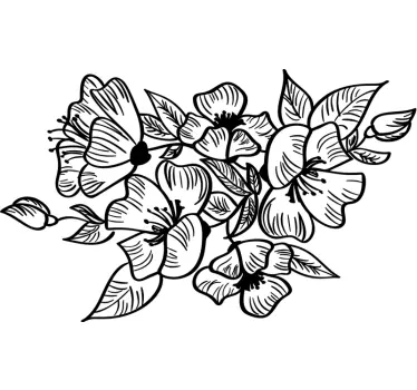 Autoaufkleber Hochzeit Blumen - TenStickers