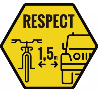 Fahrrad Sticker Autoaufkleber Fahrrad Respect - TenStickers