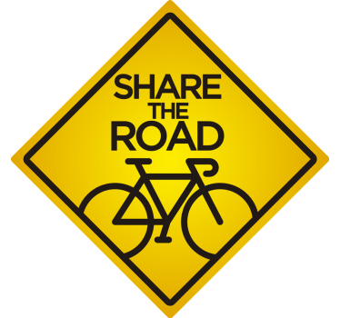 Autosticker Fahrrad Share the Road - TenStickers