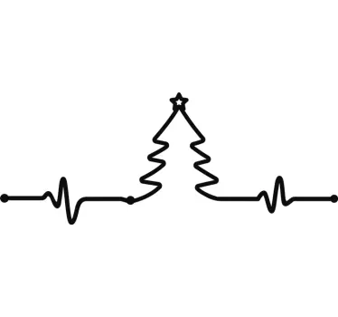 Weihnachtsaufkleber Herzschlag - TenStickers