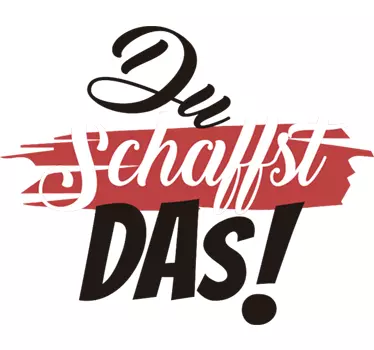Du schaffst das Motivation Wandtattoo - TenStickers