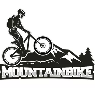 Mountainbike Wandtattoo - TenStickers