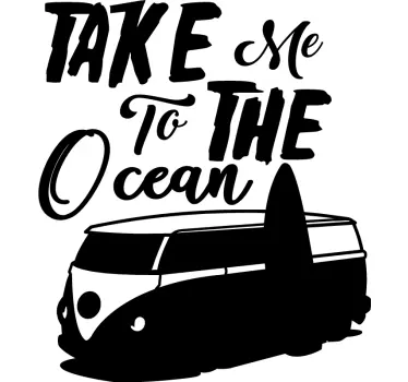 Surfer wohnmobil text wandtattoo - TenStickers