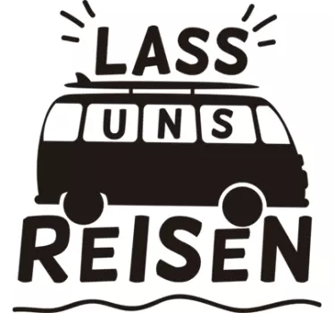 Surfer wohnwagen text wandtattoo - TenStickers