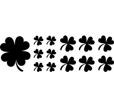 Kleeblatt pflanzen pflanze wanddekoration - TenStickers