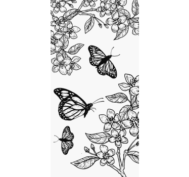 Viele Schmetterlinge Umriss Fenster Folie - TenStickers