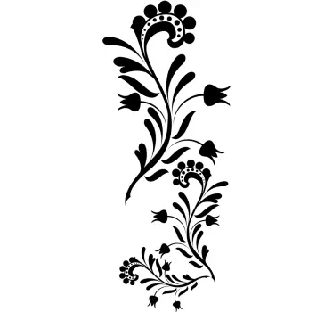 Wandtattoo abstrakte Blumenranke - TenStickers