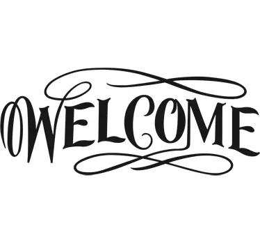 Tür Folie Welcome Schriftzug für Haustüren - TenStickers