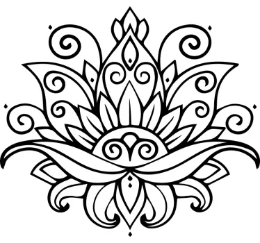 Mandala blume wandtattoo - TenStickers