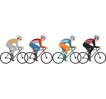 Radfahrer radfahren wandaufkleber - TenStickers
