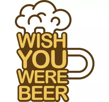 Bier Trinken Spruch Cartoon Wandtattoo - TenStickers