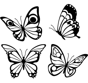 Wandtattoo schmetterling elegante schmetterlingskollektion - TenStickers
