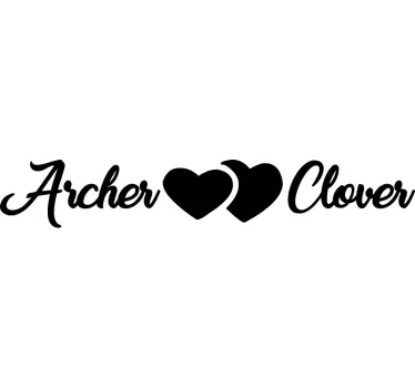 Hochzeitsauto vinyl aufkleber - TenStickers