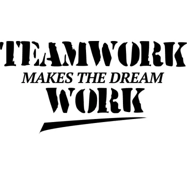 Teamwork Dreamwork Büro Wandaufkleber - TenStickers