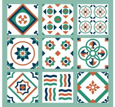 Fliesenmuster möbel sticker - TenStickers