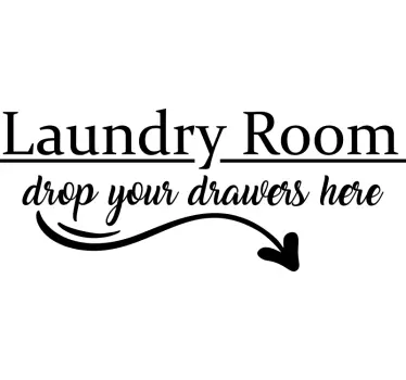 Laundry room  text wandtattoo - TenStickers