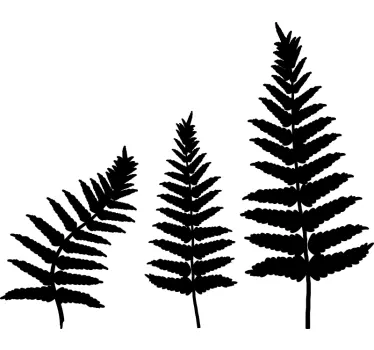 Wandtattoo pflanzen fernbotanische silhouette - TenStickers