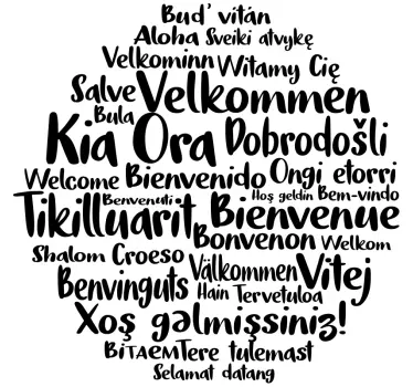Rundes willkommen text wandtattoo - TenStickers