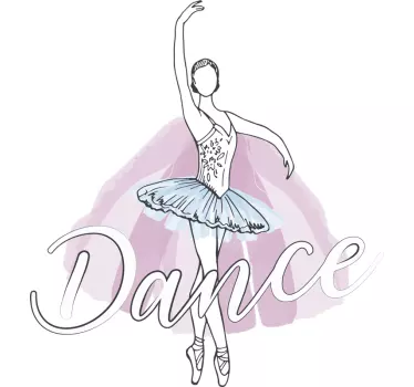 Balletttänzerin Dance wandtattoo - TenStickers