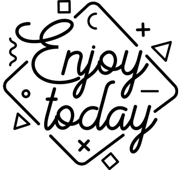 Memphis style Enjoy today motivierende wandaufkleber - TenStickers