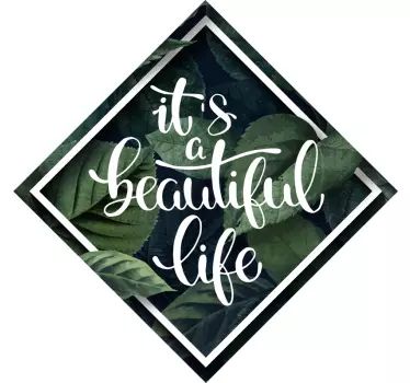 schönes leben pflanze wandtattoo - TenStickers
