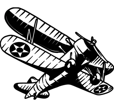 Vintage flugzeug wandaufkleber - TenStickers