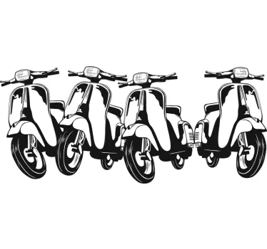 Vespa motorrad aufkleber - TenStickers