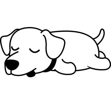 Hund in ruhe Wandtattoo - TenStickers