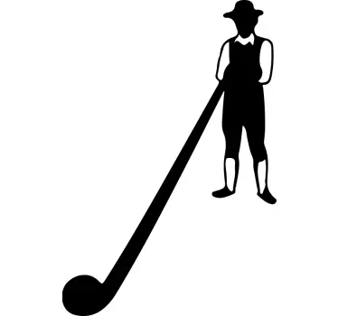 Alphorn musik aufkleber - TenStickers