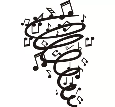 musiknoten musikalischer aufkleber - TenStickers