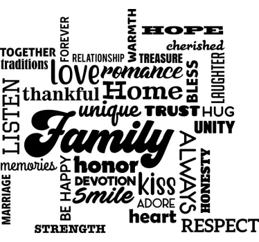 Family Home Wandtattoo - TenStickers