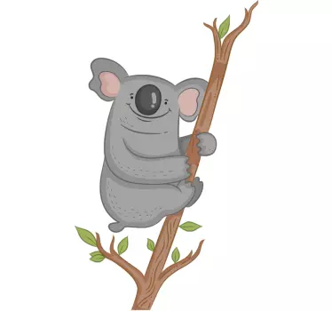 Koala zweig illustration wandtattoo - TenStickers