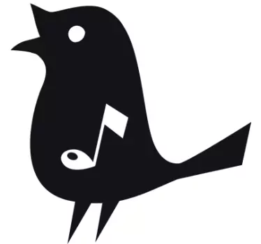 Vogel Sänger Fensterdekoration - TenStickers