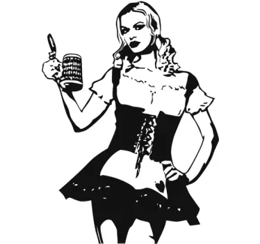 Wandtattoo Oktoberfest Mädchen - TenStickers