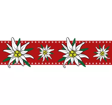 Edelweiss Bordüre aufkleber - TenStickers