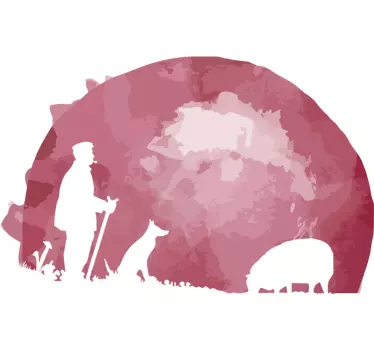 Ziege peter silhouette wandaufkleber - TenStickers