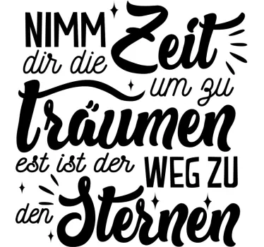 Nimm dir die Zeit Wandtattoo - TenStickers