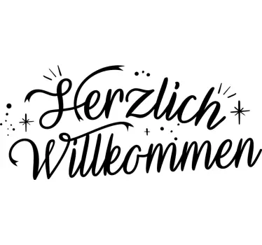 Herzlich Willkommen  Wandtattoo - TenStickers